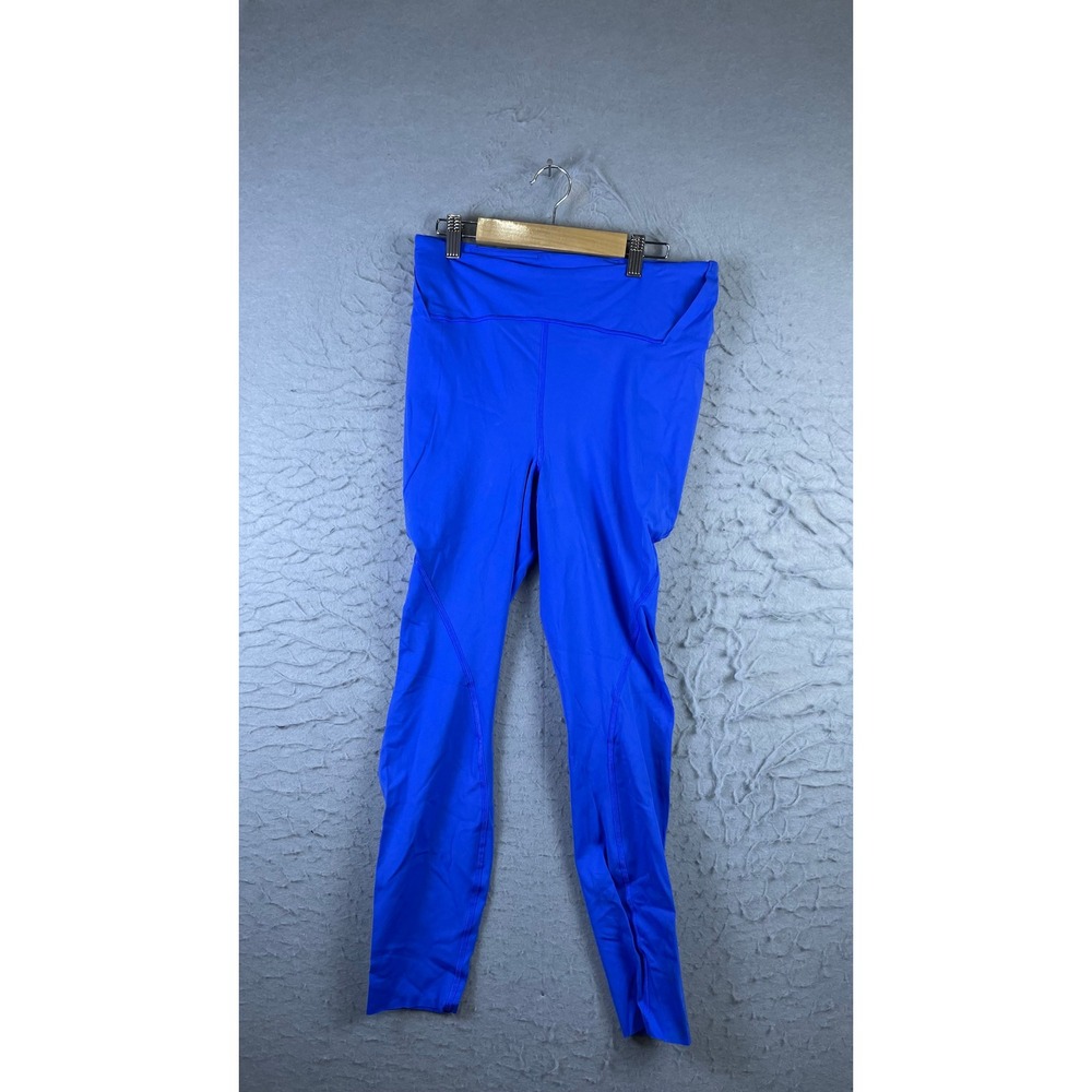 Lululemon Leggings Women 8 Blue Excellent High Rise Activewear 25 Inseam